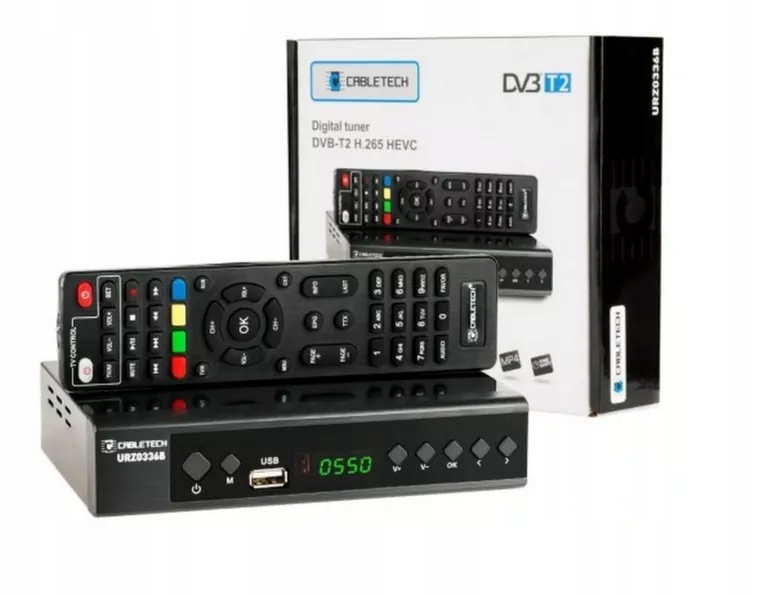 DEKODER CABLETECH DVBT-2 KOMPLET! + PRZEWÓD HDMI