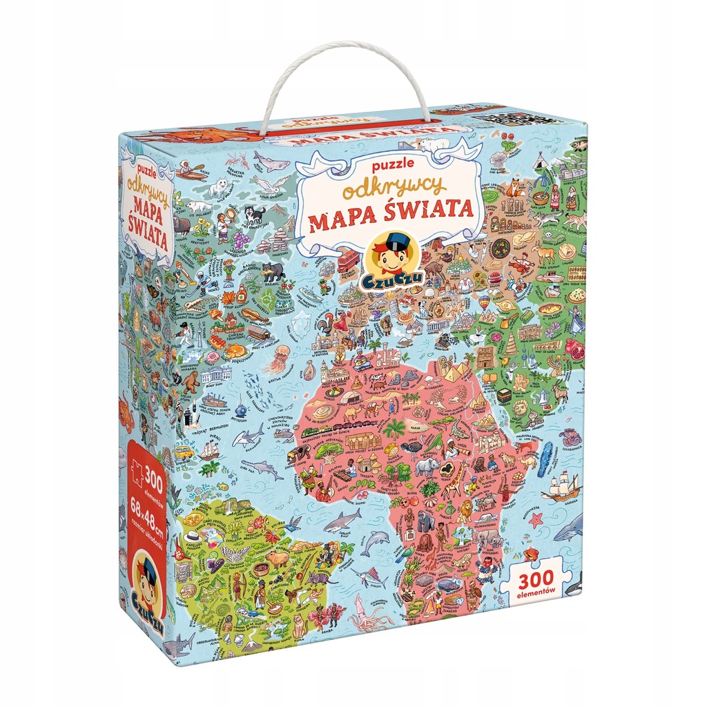 CZUCZU PUZZLE ODKRYWCY MAPA ŚWIATA PUZZLE DLA DZIECI 7+ 300 EL