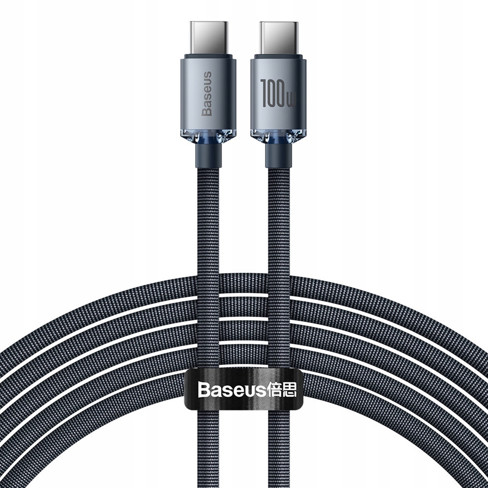 Baseus Crystal Kabel przewód USB-C QC PD 100W 1,2m