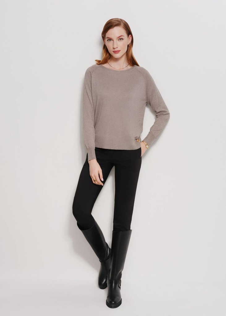 OCHNIK Lekki szary sweter damski SWEDT-0226-91 M