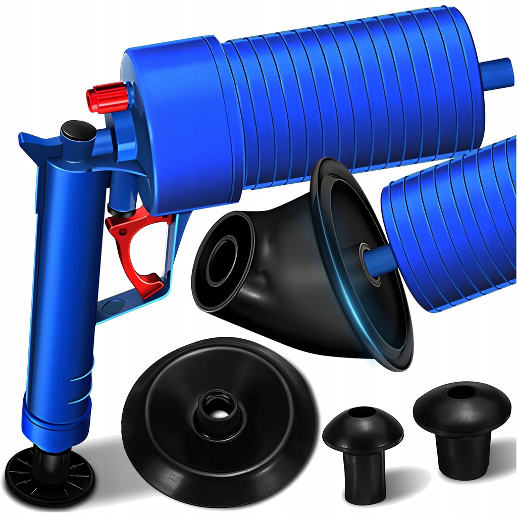 PISTOLET DO UDRAŻNIANIA RUR PRZEPYCHACZ WC TOALET ZLEWU KANALIZACJI KRET