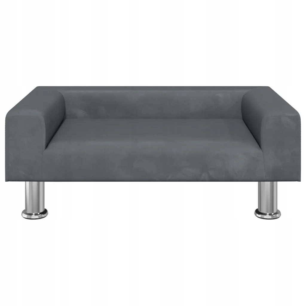 vidaXL Sofa dla dzieci, ciemnoszara, 70x45x26,5 cm, aksamit