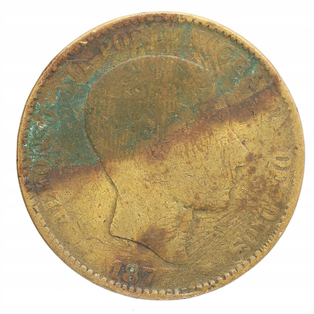 Hiszpania - 10 centimos 1877 r,