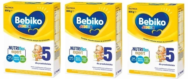 3 x Mleko Bebiko Junior 5 dla Przedszkolaka 800g