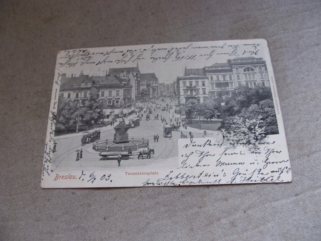 pocztówka BRESLAU WROCŁAW Tauentzienplatz PLAC KOŚCIUSZKI 1903