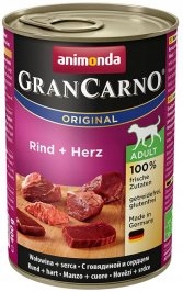 ANIMONDA GranCarno Adult wołowina serce 400g PUSZ