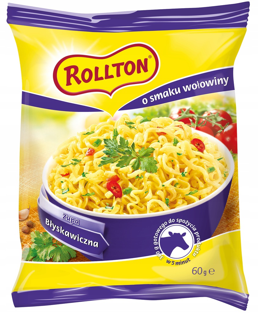 Nudle o smaku gulaszu "Rollton" 60g