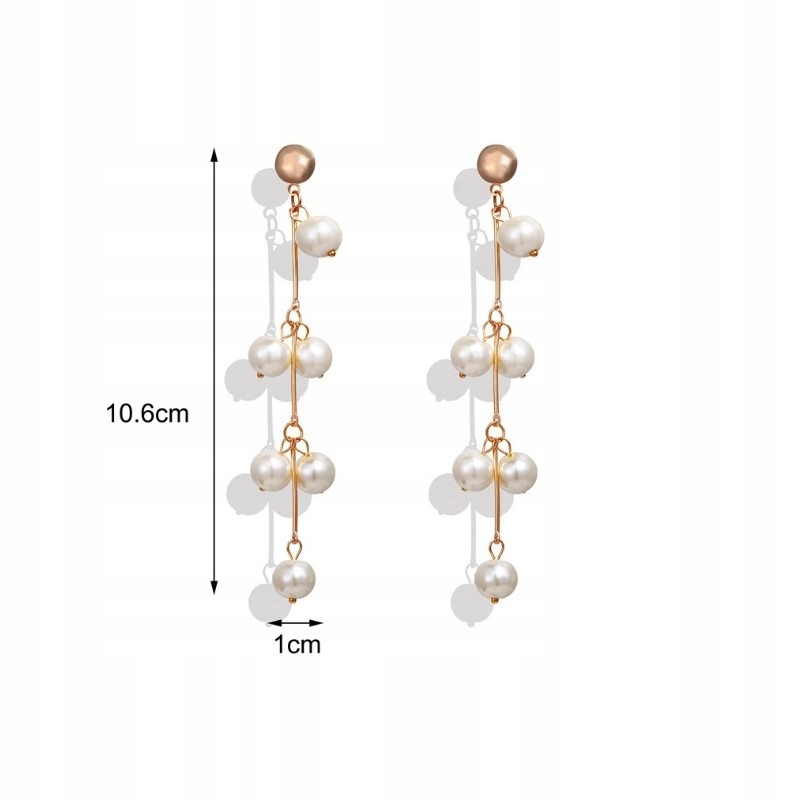 Kolczyki wiszące perełki K1216