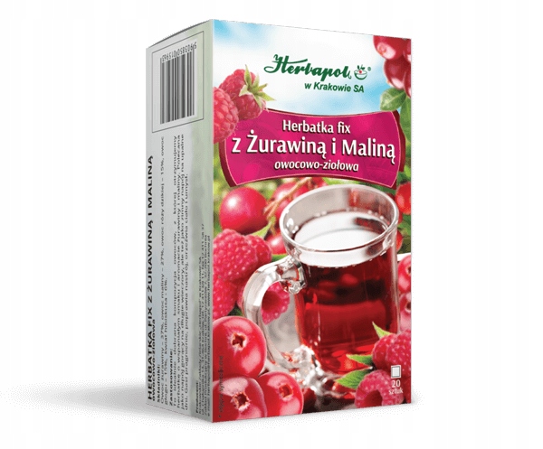 Herbatka z żurawiną i maliną 20szt Herbapol Kraków