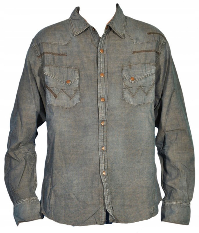 WRANGLER koszula JEANS blue L/S DENIM SHIRT _ L 40