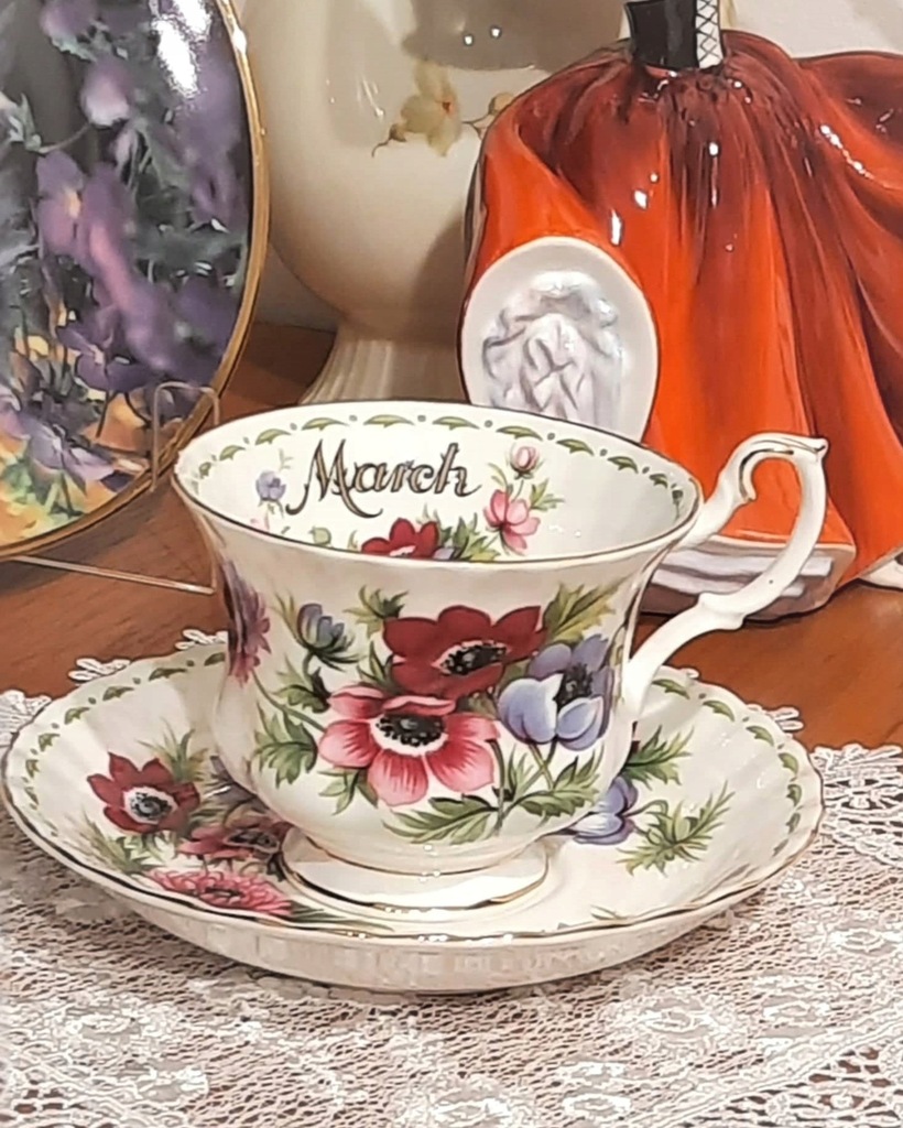 Royal Albert MARCH marzec anemony - herbata duo