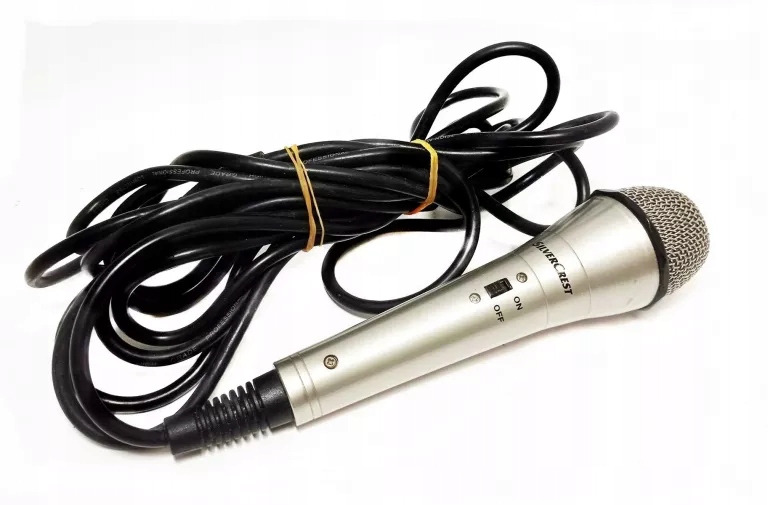 MIKROFON DYNAMICZNY DO WOKALI KARAOKE Z KABLEM SILVERCREST ZADBANY