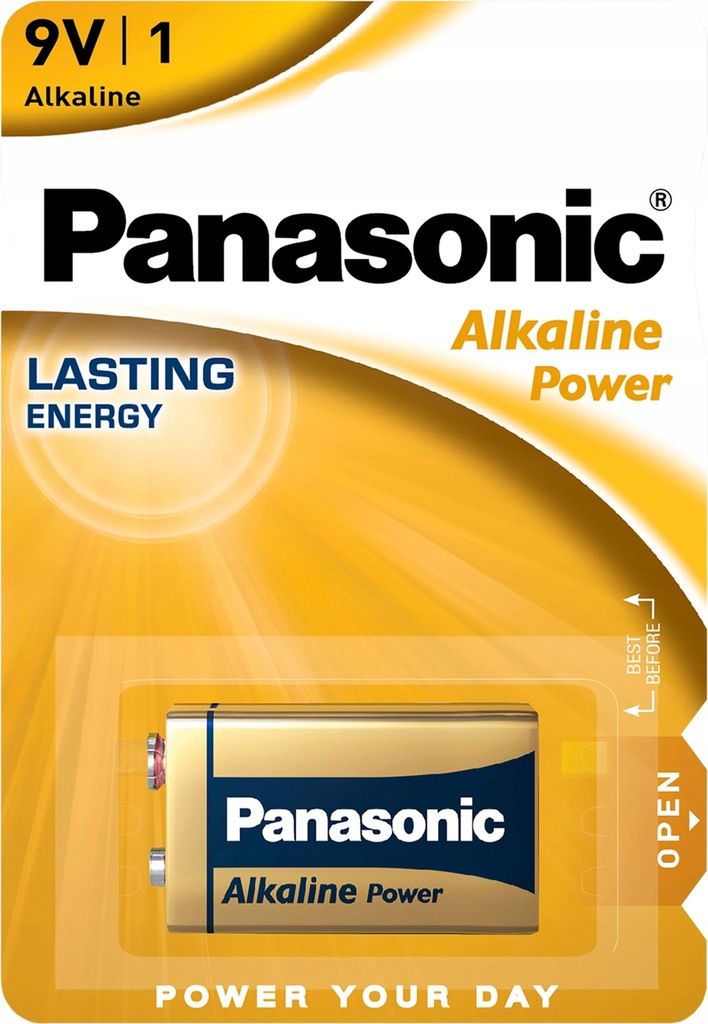 PANASONIC Bateria alkaiczna 9V (6F22) mocna power