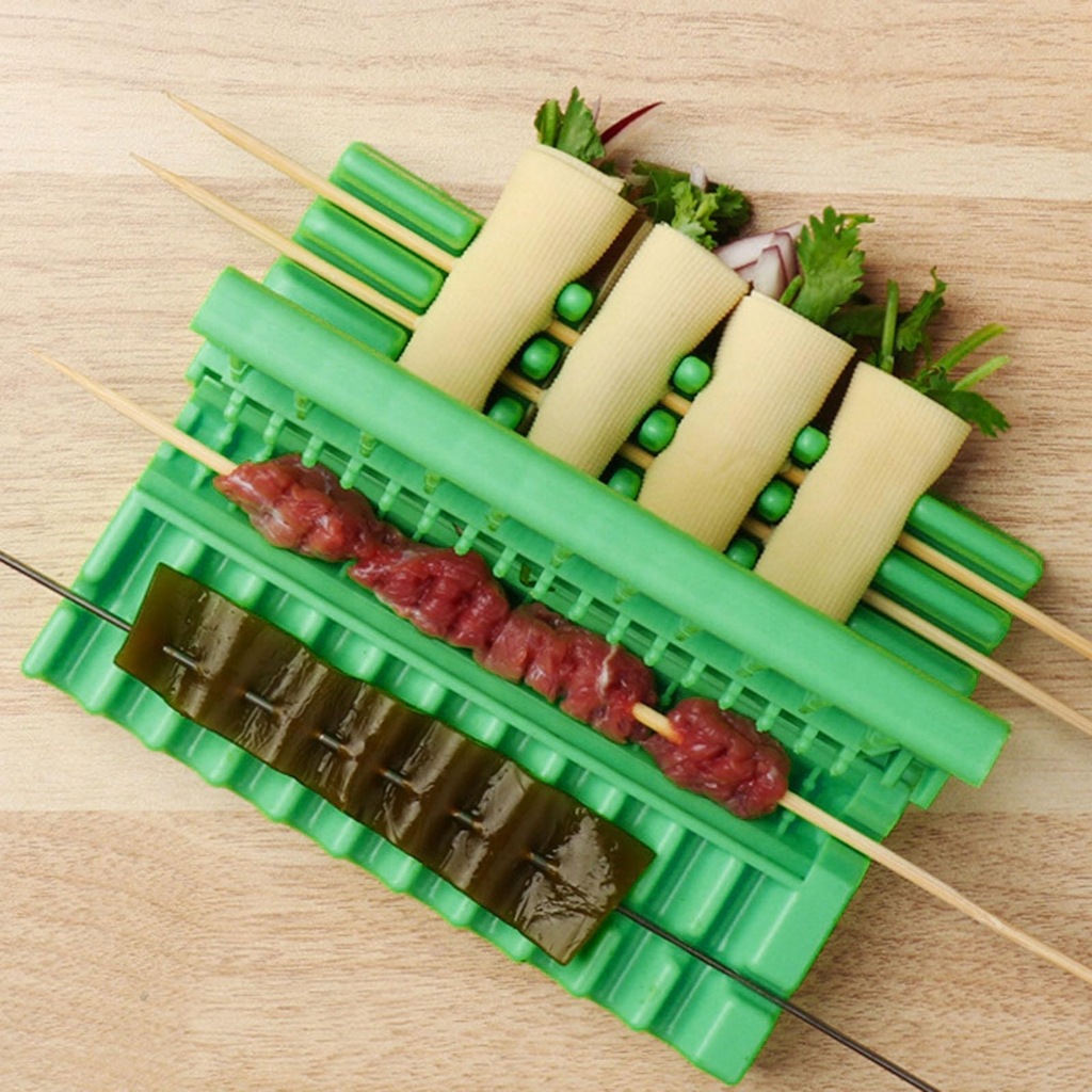 bbq skewers vegetables food string grill Green - 13531446593 ...