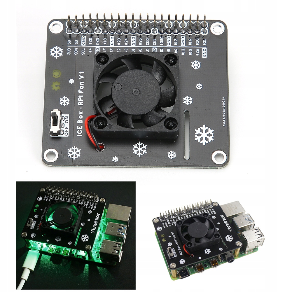 RASPBERRY PI 4/3B/3B+ WENTYLATOR CHŁODZĄCY