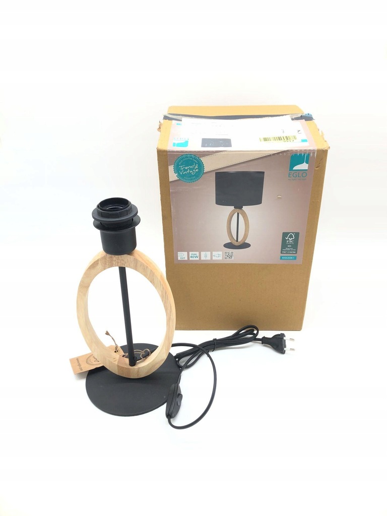 Lampa Stołowa Eglo Basildon 1 Beżowy, Czarny 40 W