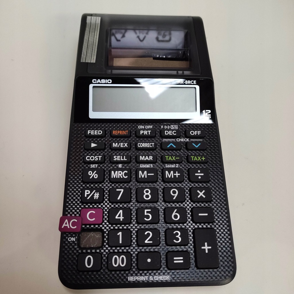 Casio HR8RCE Kalkulator z funkcją druku Czarny 11309433154