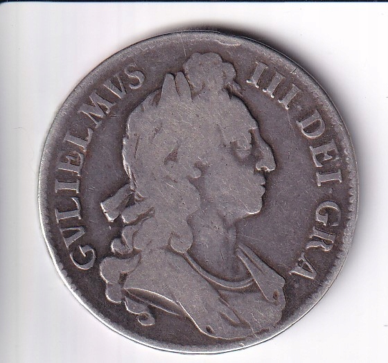 1 korona 1696 srebro, Anglia 9