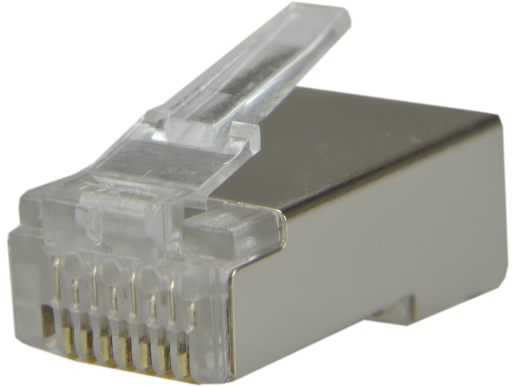 Wtyk modularny RJ45 8P8C kat.6 ekranowany FTP drut NEKU /woreczek 100szt./