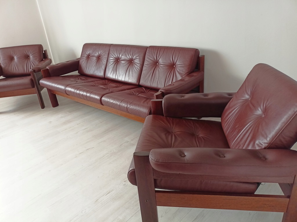Sofa Fotele x2 EKORNES Skandynawia lata 70' Vintage