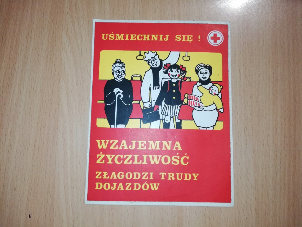 Stara naklejka wzajemna życzliwość PRL