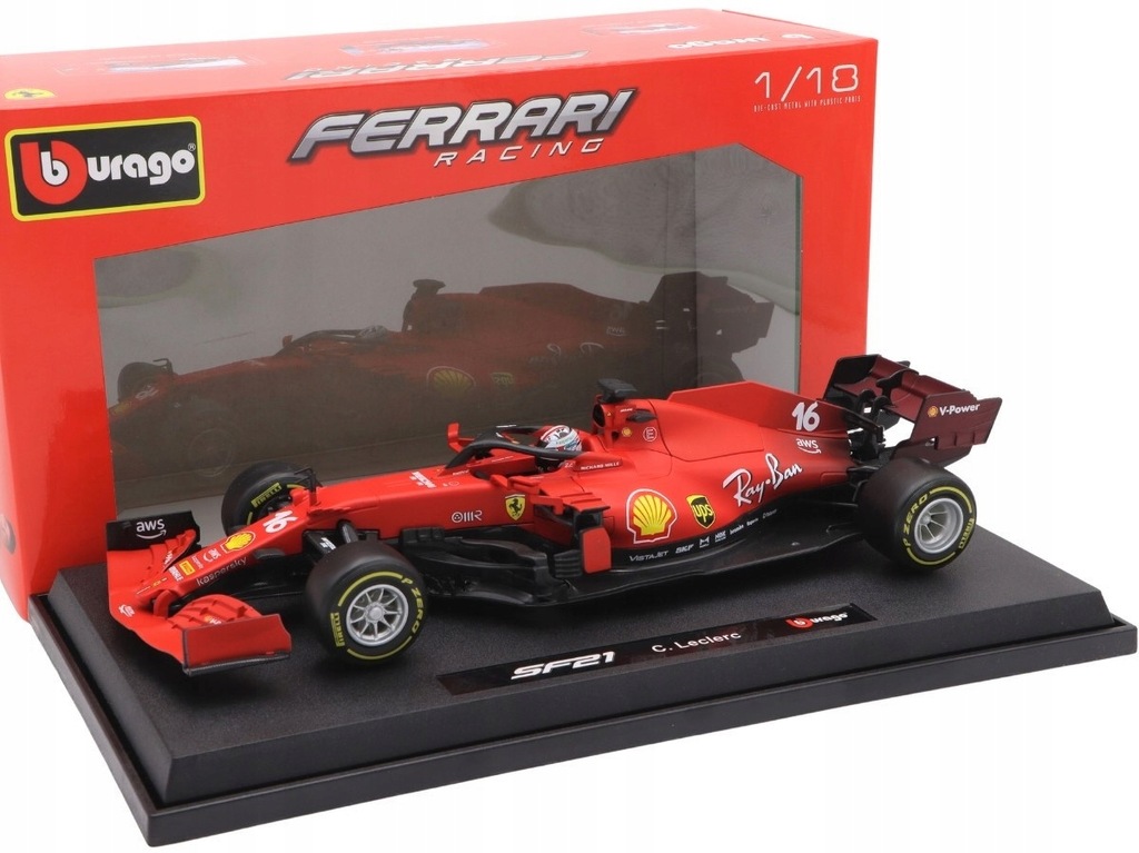 Купить Чарльз Леклерк Ferrari SF21 F1 #16 1/18 Ббураго: отзывы, фото, характеристики в интерне-магазине Aredi.ru