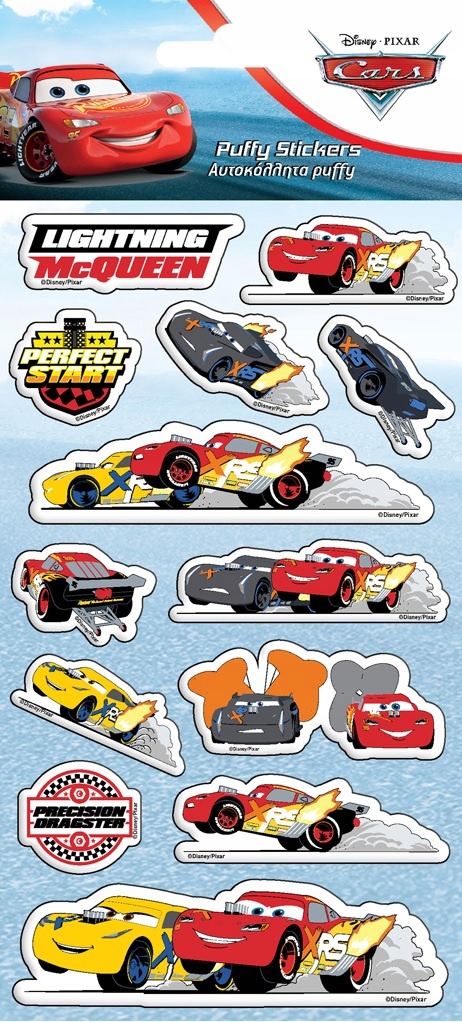Disney arkusz naklejki Cars Puffy junior 10 x 22 c