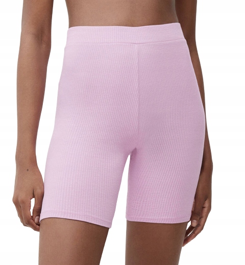 SPODENKI KOLARKI PRĄŻKOWANE PULL&BEAR RÓŻOWE r.XS