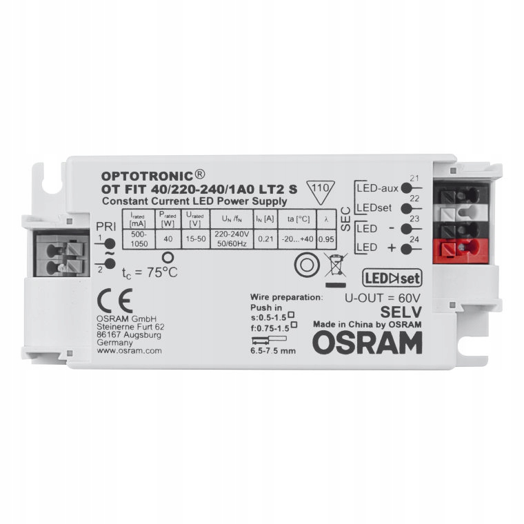 Zasilacz OSRAM OPTOTRONIC FIT 40/220…240/1A0 LT2 S