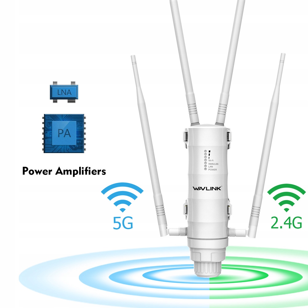 AC1200 AP WI-FI Repeater Zewnętrzny 2.4G 5Ghz
