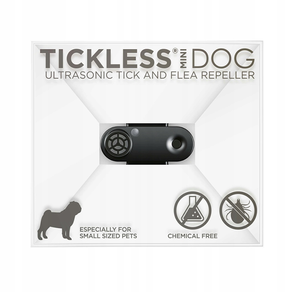 Tickless Mini Dog Black czarny ładowany USB