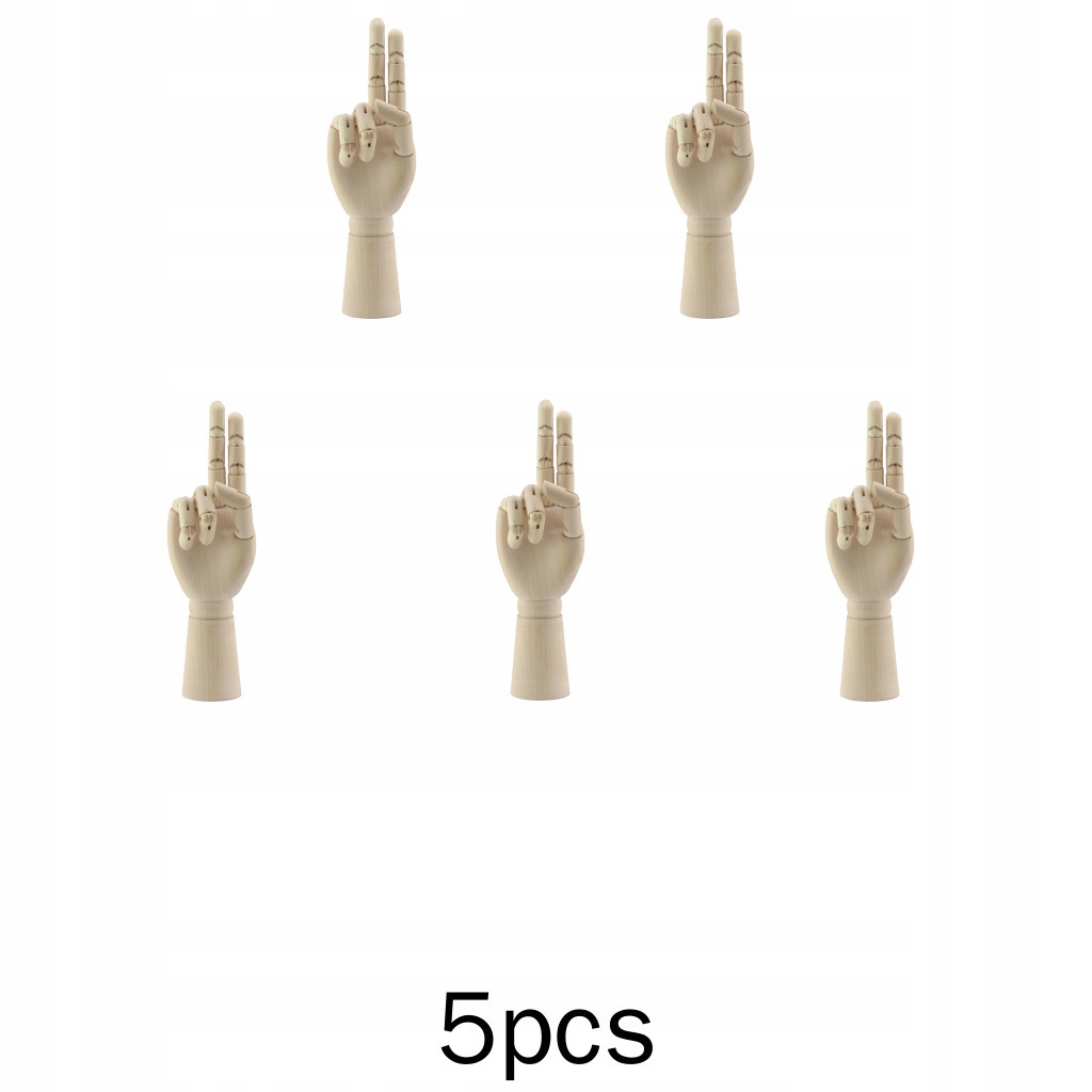 5x 18 Cm Drewniany Manekin Ręce Dzieci Prawa