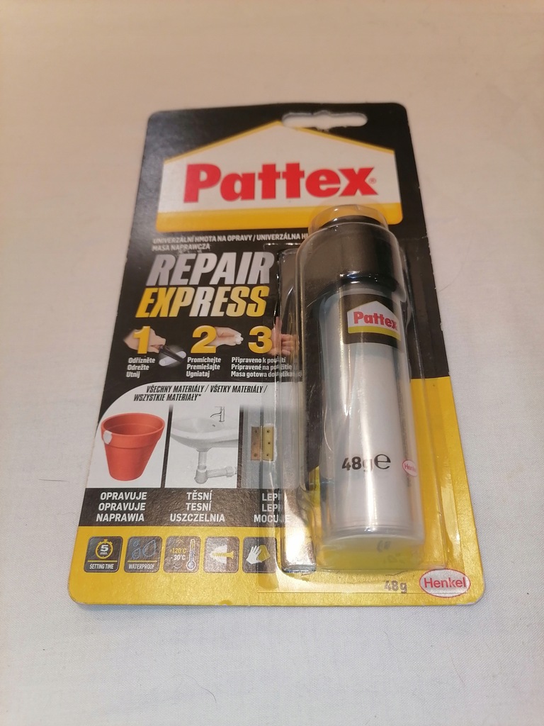Klej montażowy uniwersalny Pattex 48 g. Masa naprawcza