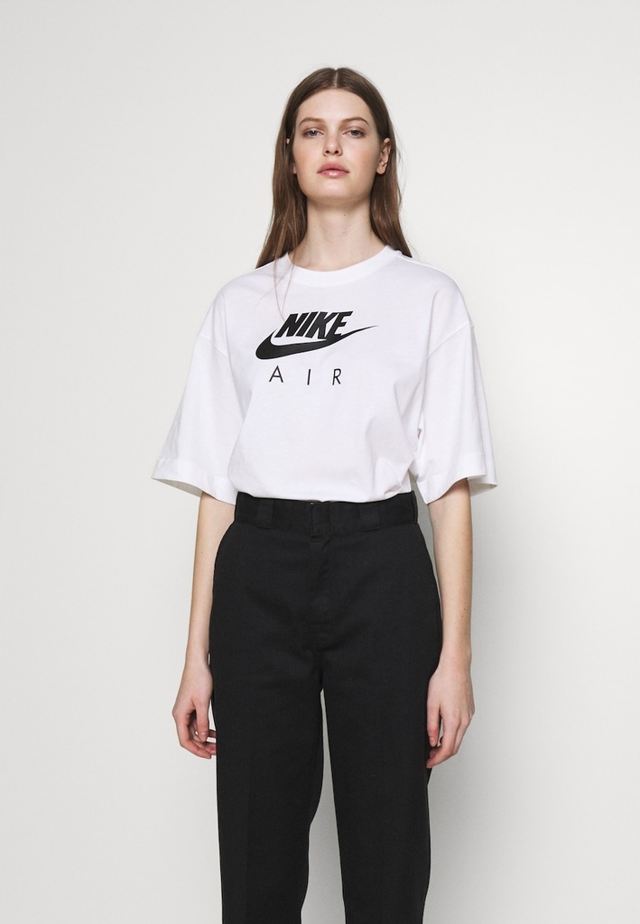 NIKE AIR BIAŁY T-SHIRT DAMSKI Z PRINTEM M 1BAD