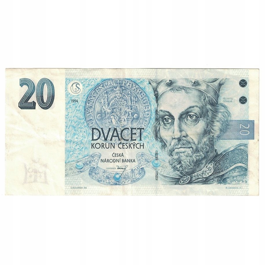 Banknot, Czechy, 20 Korun, 1994, KM:10a, AU(55-58)