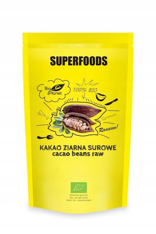 SUPERFOODS Kakao ziarna całe surowe BIO 200g BIO P