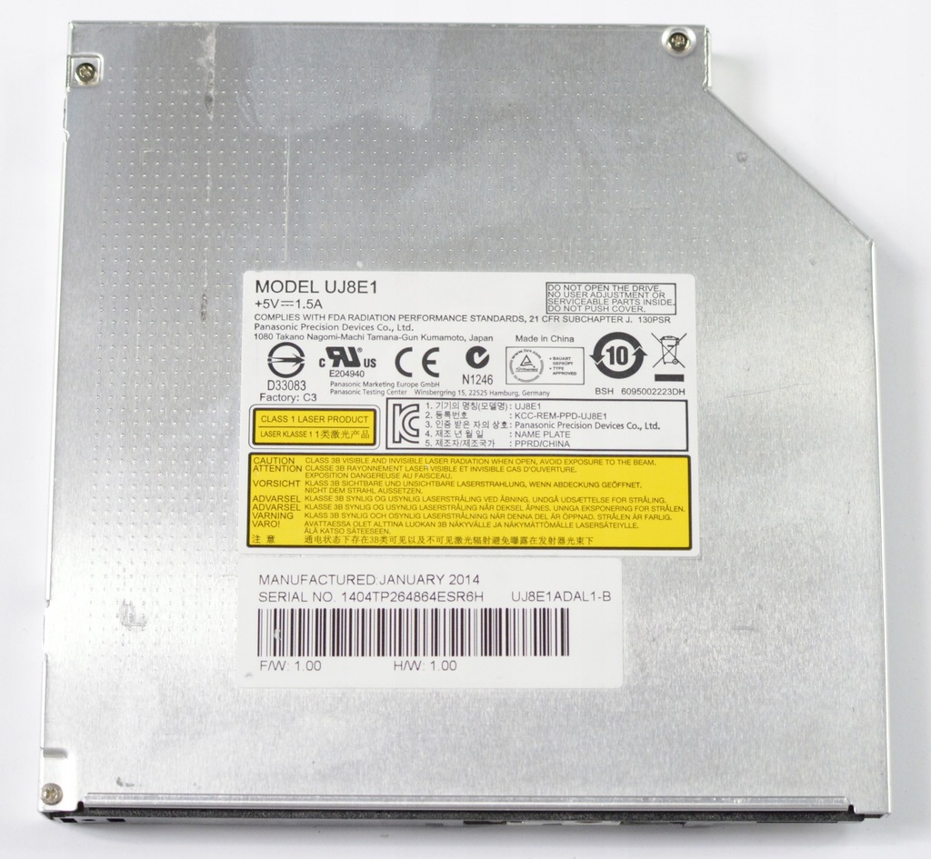 Nagrywarka DVD Matshita DVDRAM UJ8E1 Slim 12.7mm 7576189543