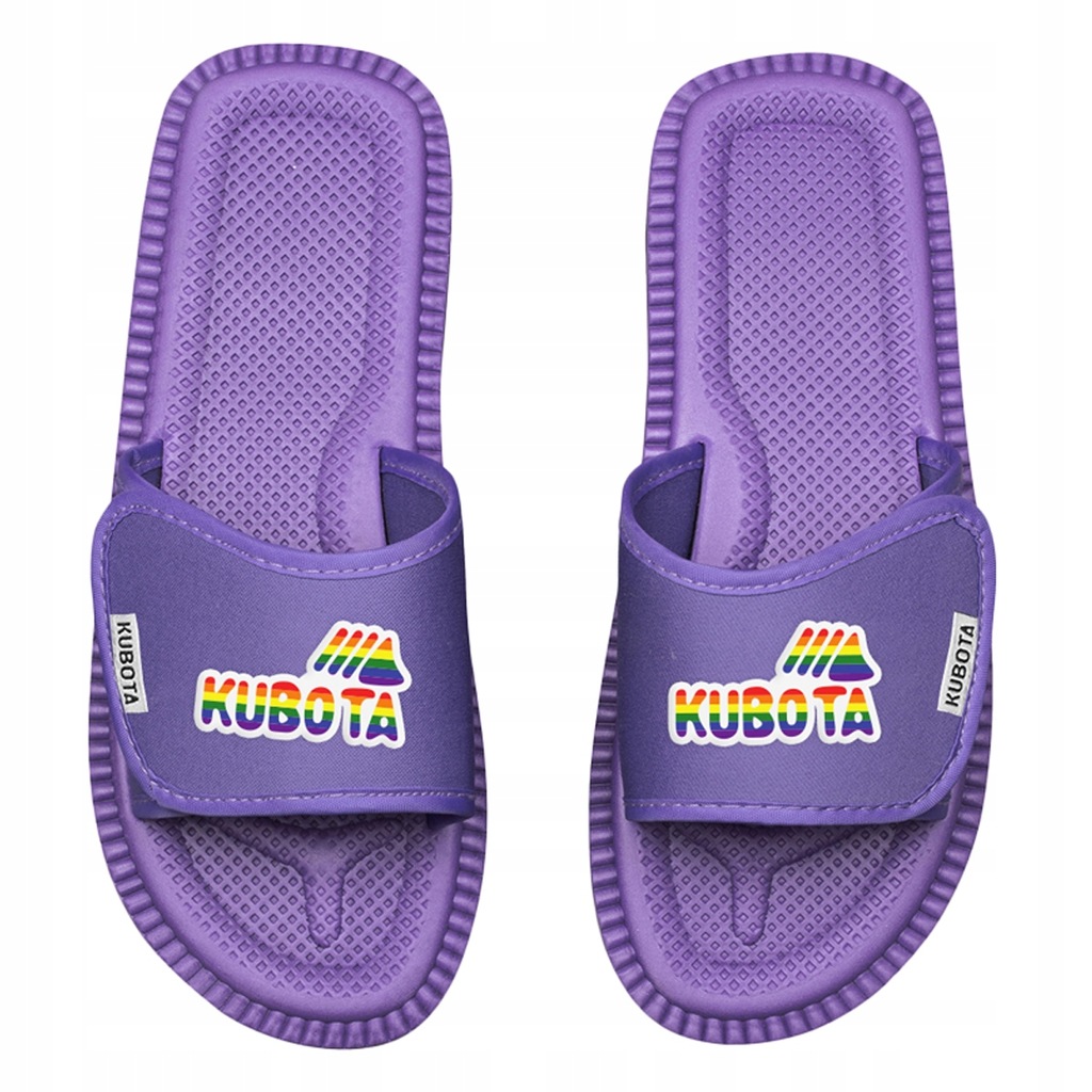 Legendarne KLAPKI KUBOTA RZEP Tęczowe Fioletowe 45