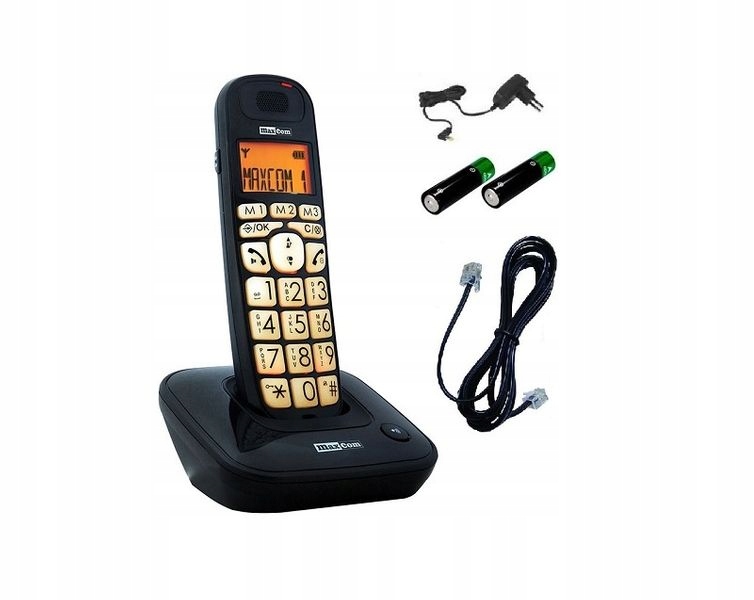 Купить Беспроводной телефон MAXCOM MC6800, черный: отзывы, фото, характеристики в интерне-магазине Aredi.ru