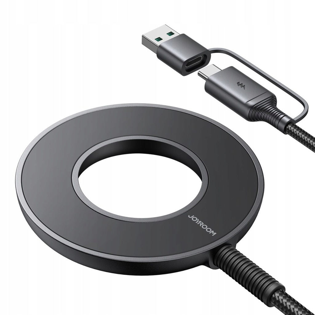 Ładowarka indukcyjna Joyroom JR-WQM03 USB-A / USB-C 15W czarna