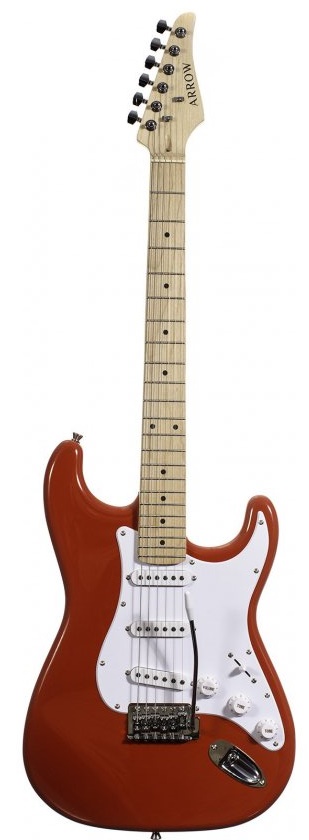 GITARA ELEKTRYCZNA ARROW ST 111 DIAMOND RED MAPLE/WHITE