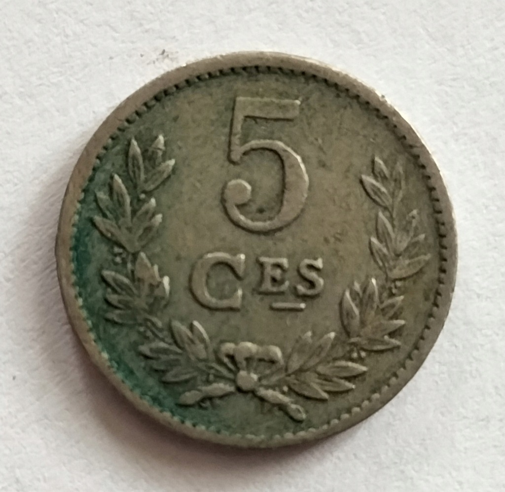 Moneta Luksemburg 5 centimes 1924