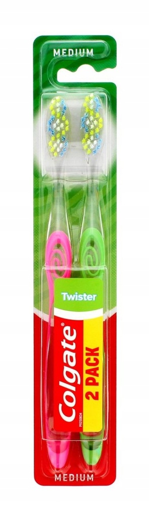 Colgate Szczoteczka Duo Twister Średnia 1+1Gratis