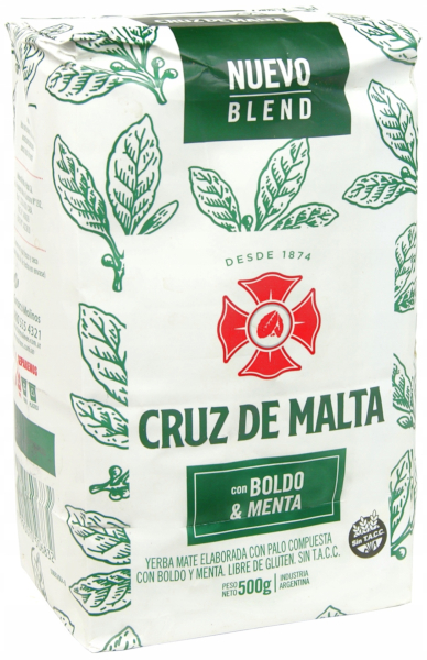 Yerba Mate Cruz de Malta Menta y Boldo 500g