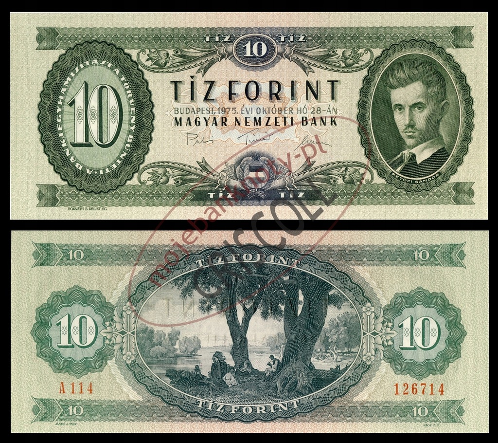 Węgry 10 forintów 1975r. P-168 UNC