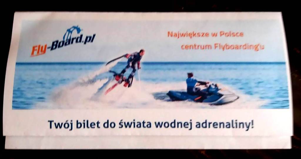 Voucher kupon Flyboard-15 minut CAŁA POLSKA