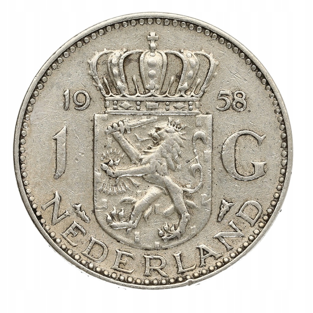 Holandia - 1 gulden Juliana 1958, Ag
