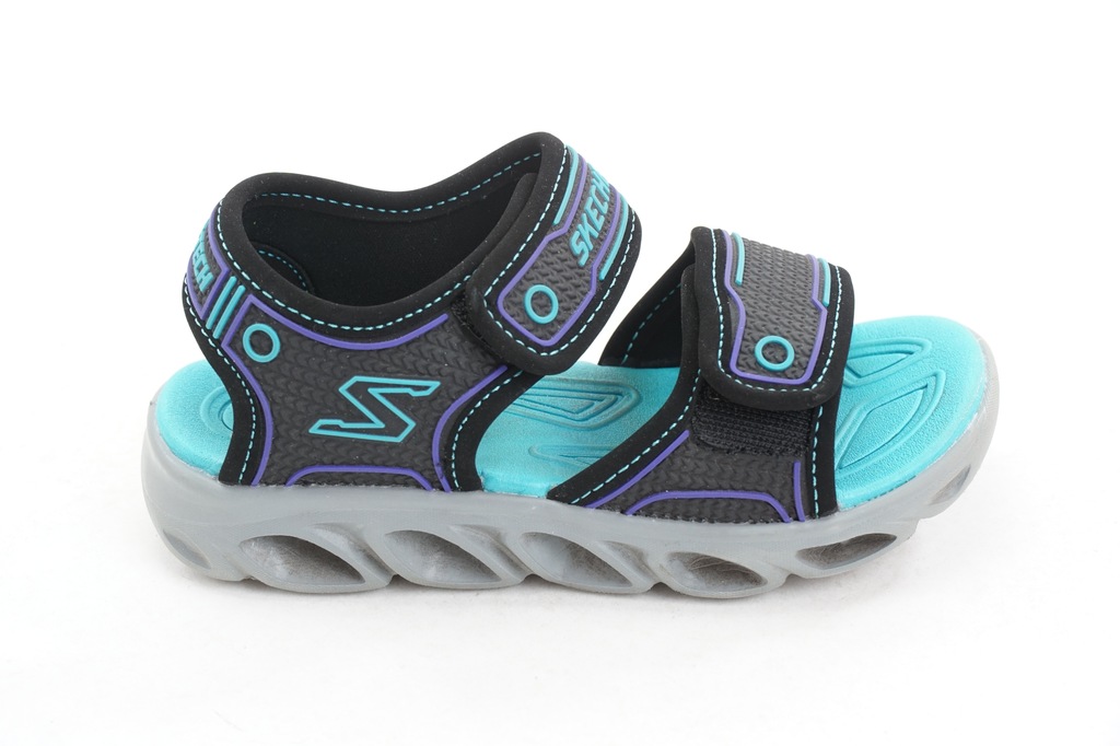 SKECHERS sandały czarne świecące 28 DZ67 3