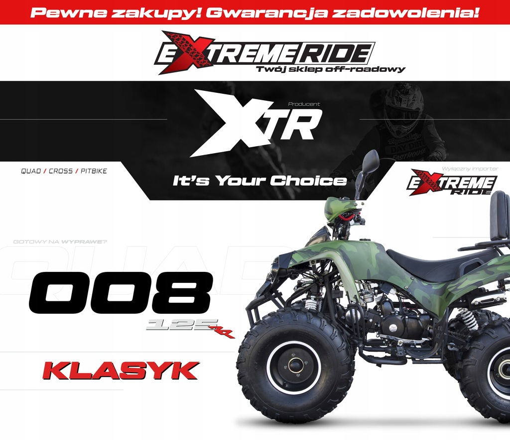 Купить QUAD XTR 008 PRO 125 CC АВТОМАТИЧЕСКИЙ БЕСПЛАТНЫЙ ТРАНС LED: отзывы, фото, характеристики в интерне-магазине Aredi.ru