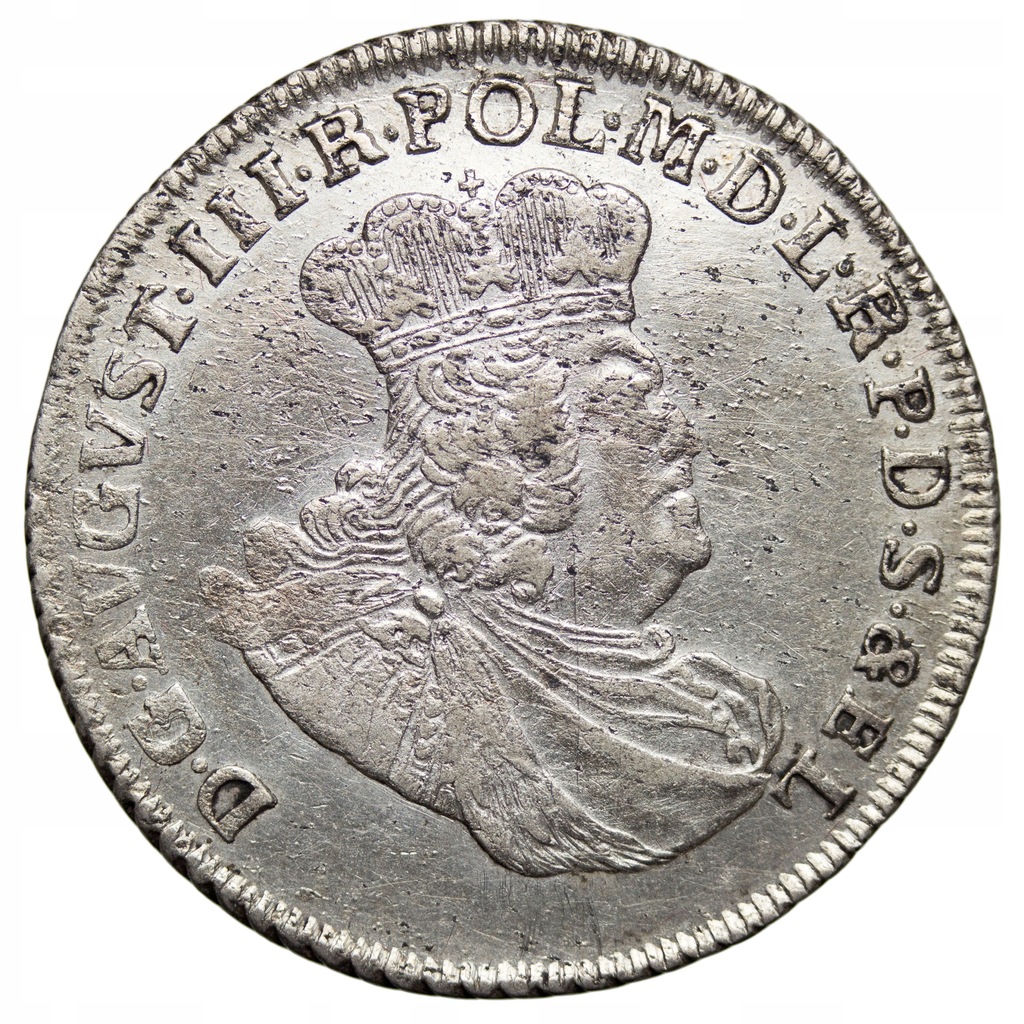 August III Sas złotówka 1763 REOE Gdańsk st. 2+/1-